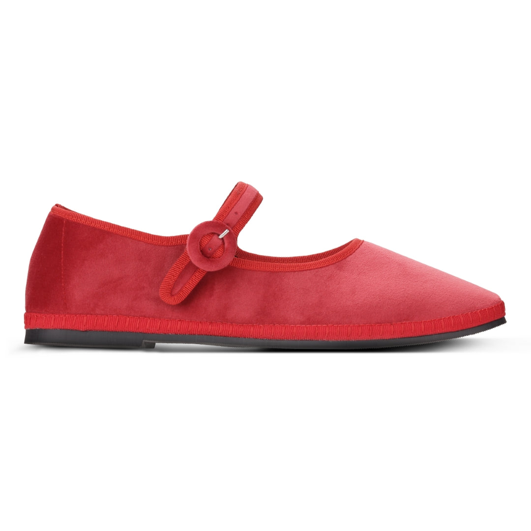 Mary Jane Flats Rosso
