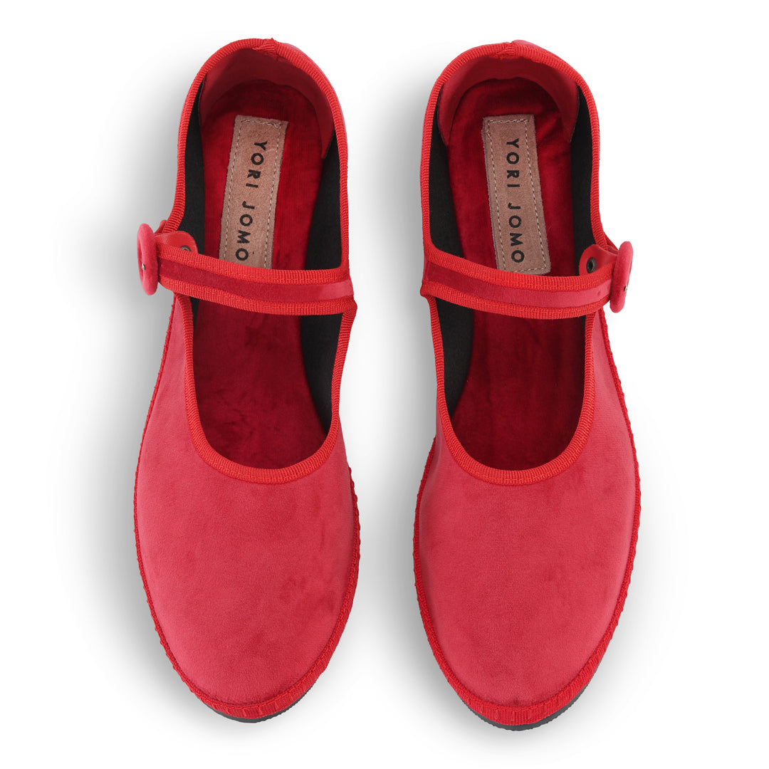 Mary Jane Flats Rosso