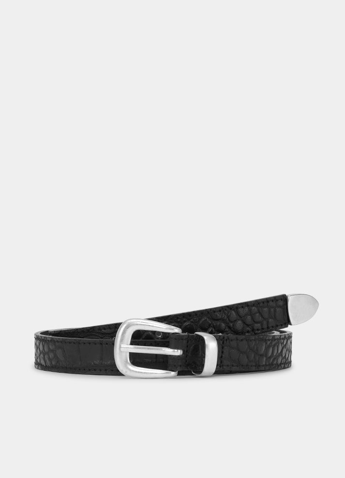 Western Belt - Croco Black